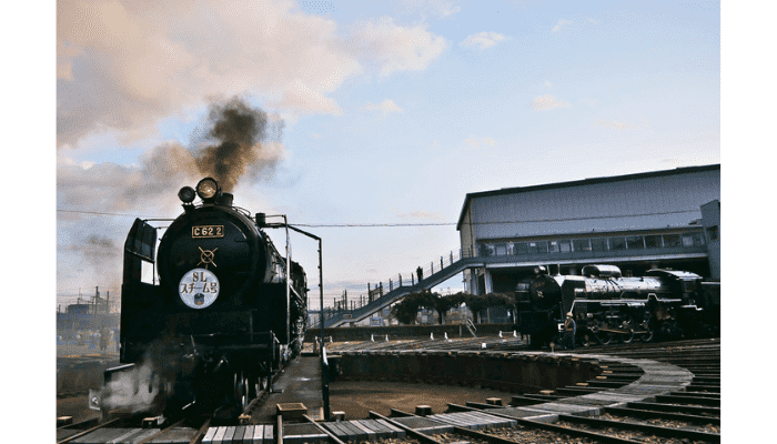 Steam locomotive at Kyoto Railway Museum.