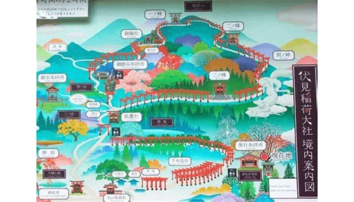 Map of Fushimi Inari