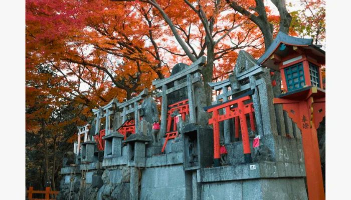 Inari mounds in Fushimi Inari Taisha.
