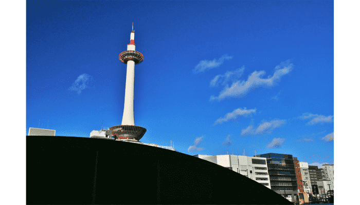 Kyoto Tower near Toji Temple